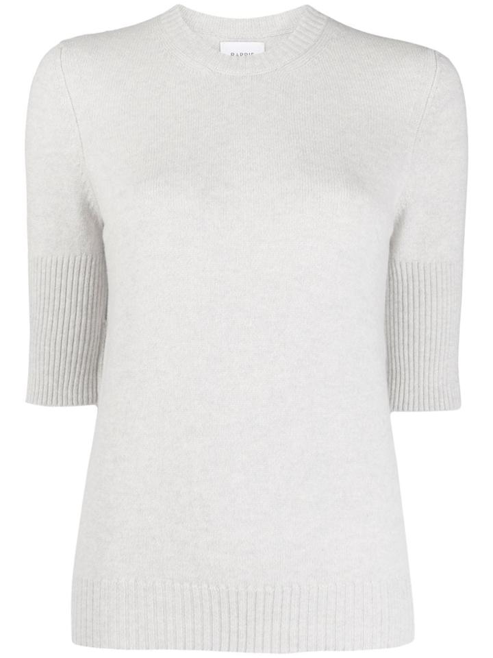 Barrie Knit Half Sleeve Sweater - Grey