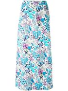 Céline Pre-owned Floral Print Skirt - Blue