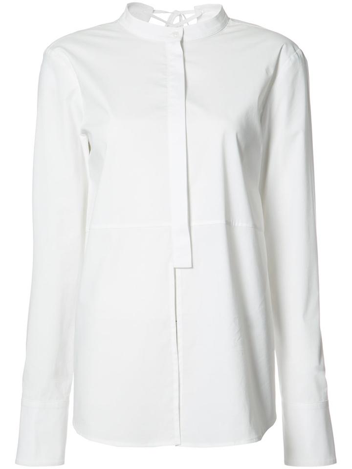 Misha Nonoo Harley Shirt, Women's, Size: Large, White, Cotton/polyester/polyurethane