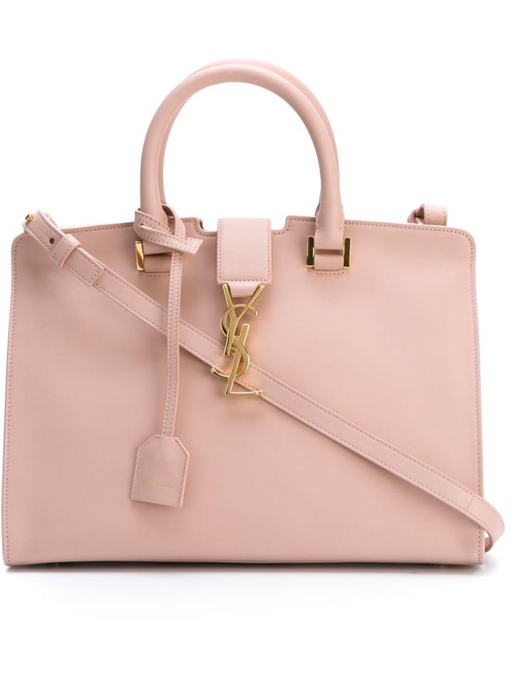 Saint Laurent Small 'monogram' Tote - Pink & Purple