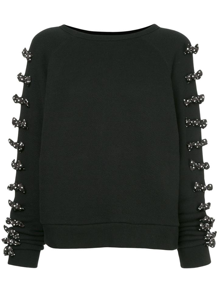 Tu Es Mon Trésor Bow-embellished Turtleneck Sweater - Black