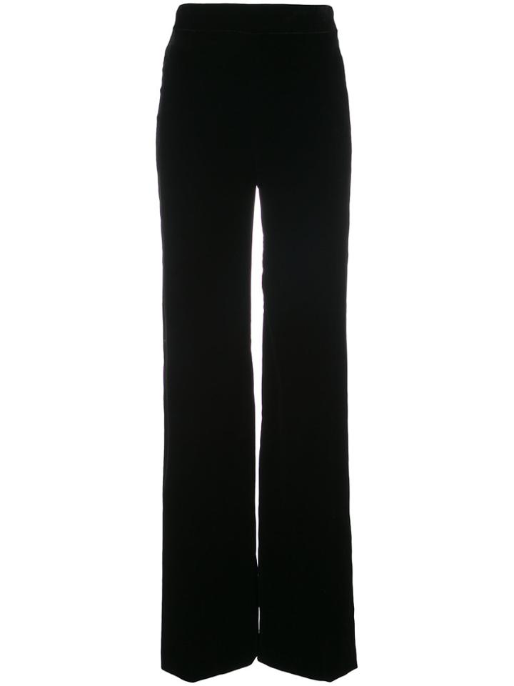 Marchesa Velvet Palazzo Trousers - Black