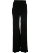 Marchesa Velvet Palazzo Trousers - Black
