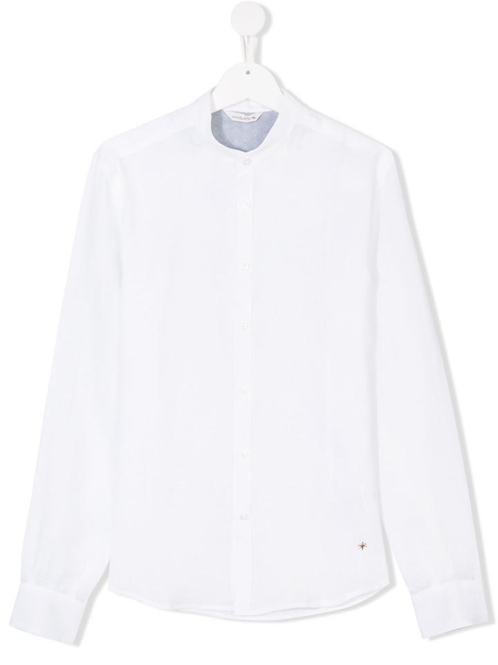 Manuel Ritz Kids Mandarin Collar Shirt - White