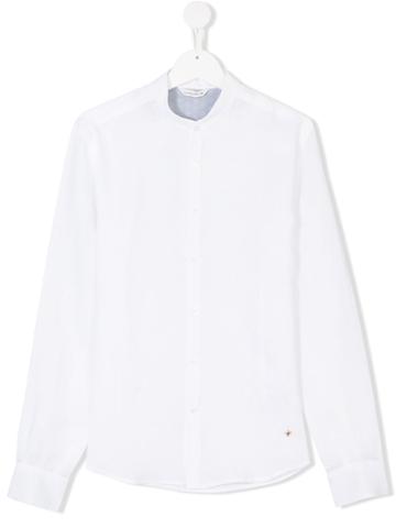 Manuel Ritz Kids Mandarin Collar Shirt - White