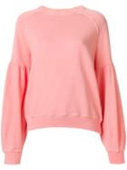 The Great Puff Sleeved Sweater - Pink & Purple