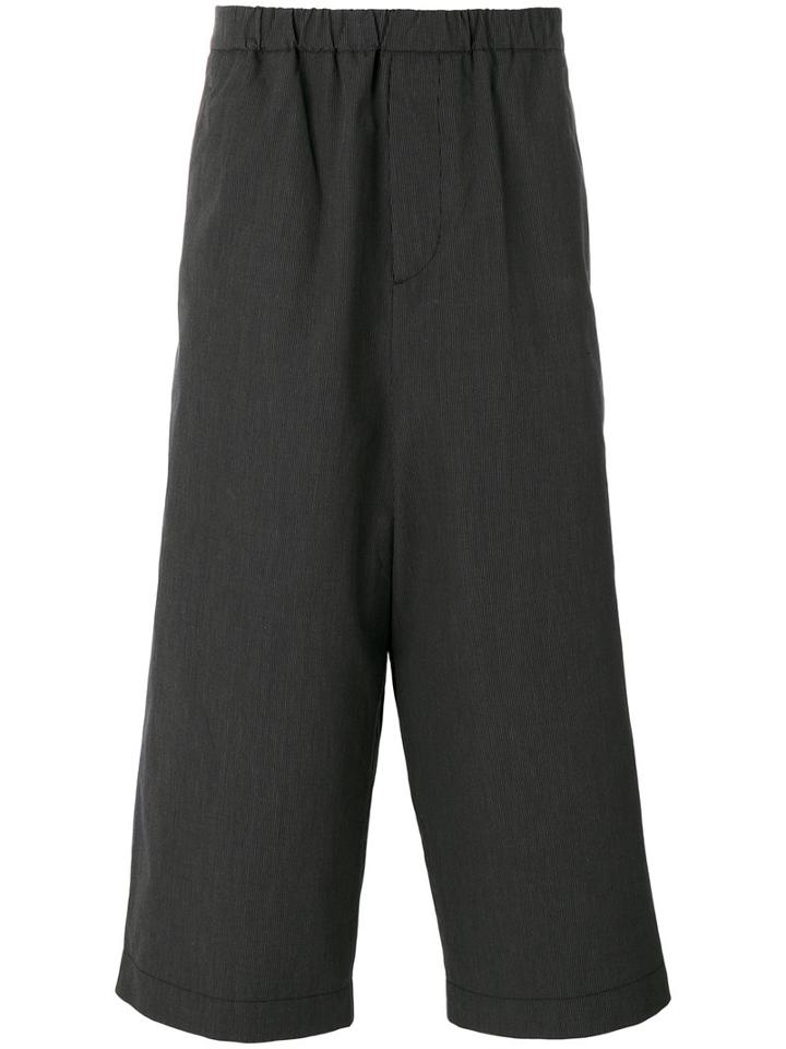 Société Anonyme - Strong Hackney Pinstriped Cropped Trousers - Unisex - Cotton - Xs, Grey, Cotton