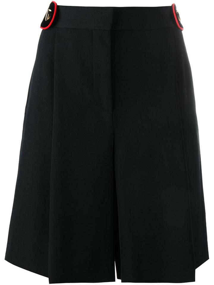 Givenchy Knee Length Shorts, Women's, Size: 40, Black, Silk/acetate/wool