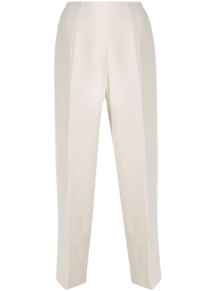Courrèges Mid Rise Cropped Trousers - Neutrals