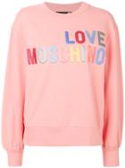 Love Moschino Appliqué Letter Jumper - Pink & Purple