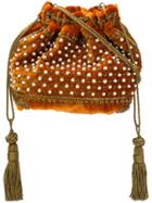 Etro Bead Embellished Drawstring Bag - Yellow & Orange