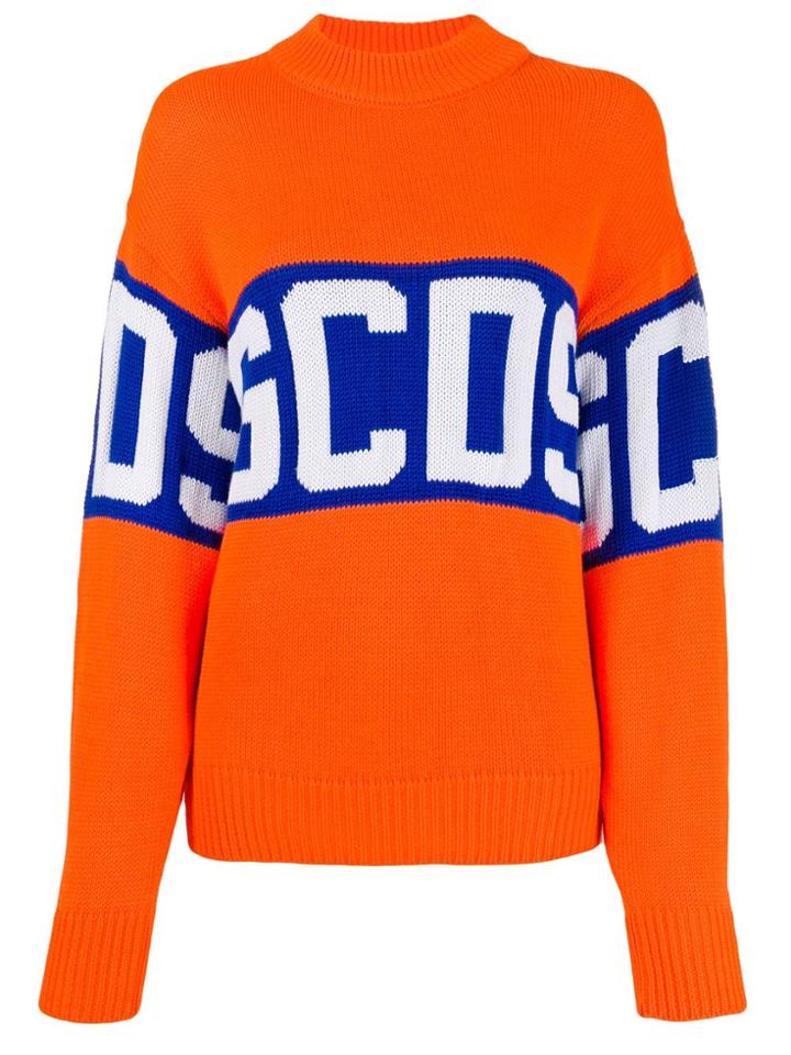 Gcds Logo Printed Jumper - Orange