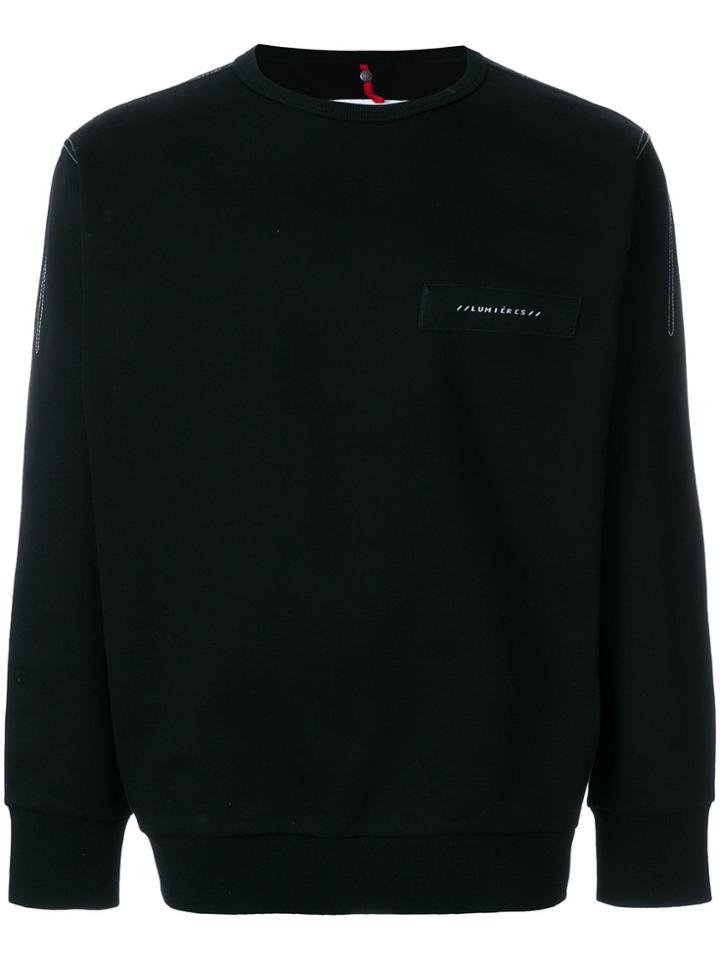 Oamc Top Stitch Detail Sweatshirt - Black