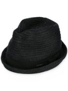 Dsquared2 Straw Fedora, Men's, Size: Small, Black, Viscose