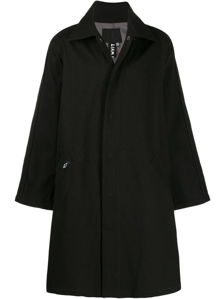 Liam Hodges Colour Block Single-breasted Coat - Black