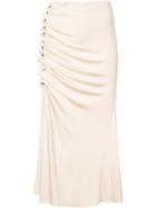Paco Rabanne Ruchéd Asymmetric Skirt - Nude & Neutrals