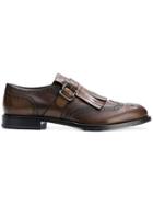 Tod's Fringed Buckled Shoes - Brown