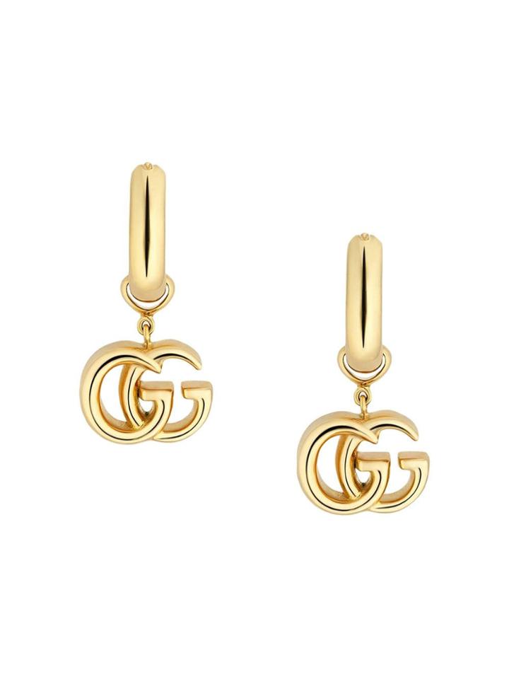 Gucci Gg Running Yellow Gold Earrings