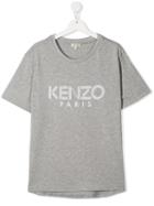 Kenzo Kids Teen Printed Logo T-shirt - Grey