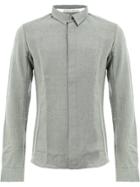 Individual Sentiments Concealed Buttons Shirt - Grey