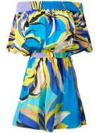 Emilio Pucci - Off-the-shoulder Mini Dress - Women - Silk/cotton - 42, Women's, Silk/cotton