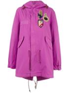 Mr & Mrs Italy Bouganville Patched Mid Parka - Pink