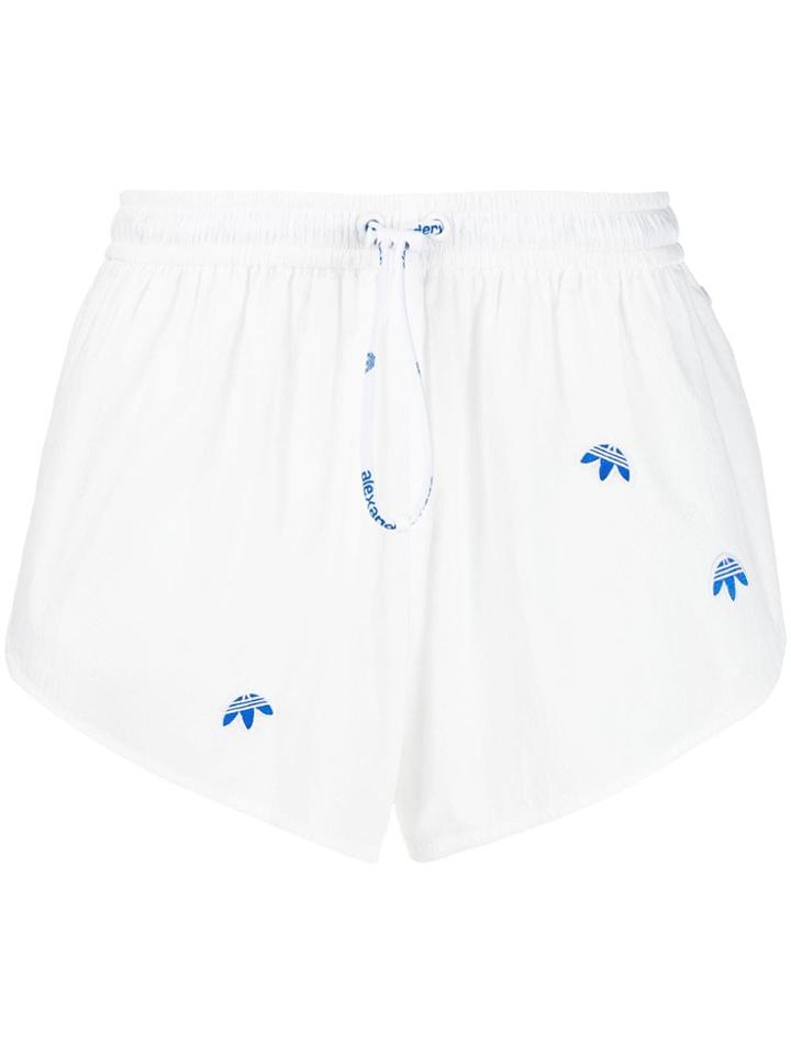 Adidas Originals By Alexander Wang Logo Running Shorts - White