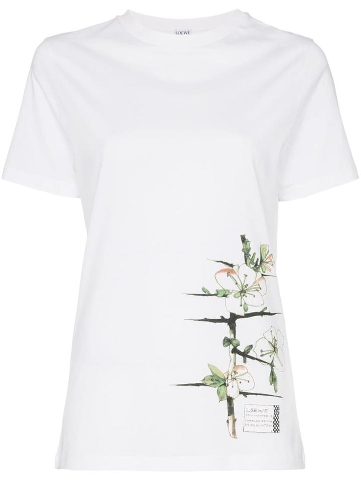 Loewe Graphic Print Cotton T-shirt - White