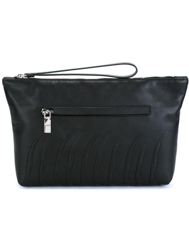 Alexander Mcqueen Ribcage Clutch, Men's, Black, Calf Leather