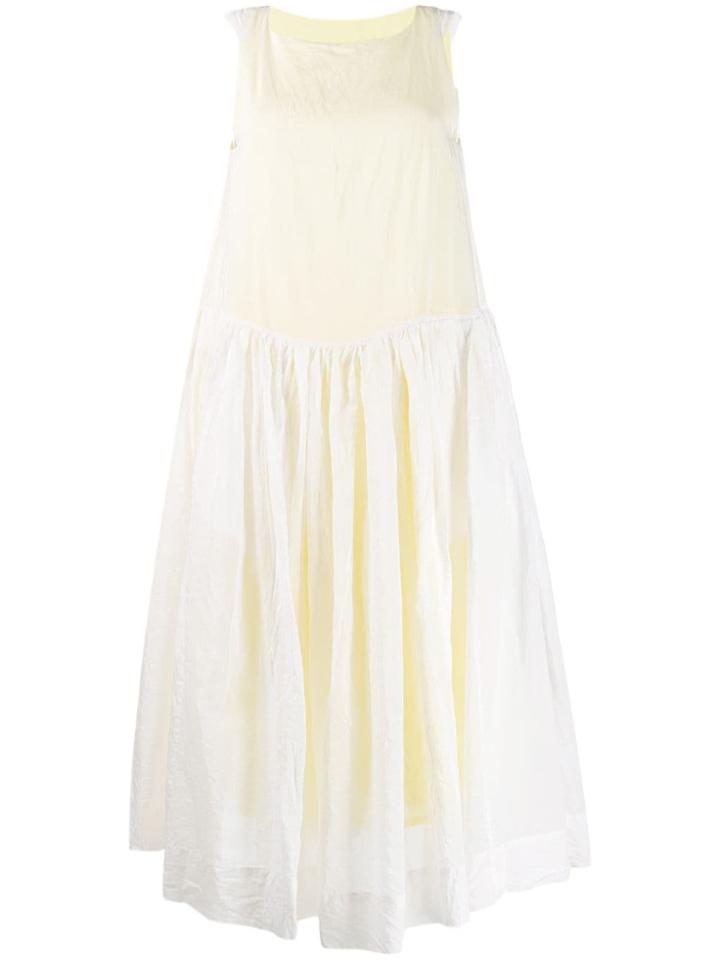 Casey Casey Flared Sleeveless Dress - White