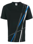 Les Hommes Urban Line Print T-shirt - Black