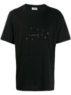 Saint Laurent Stars And Logo Print T-shirt - Black