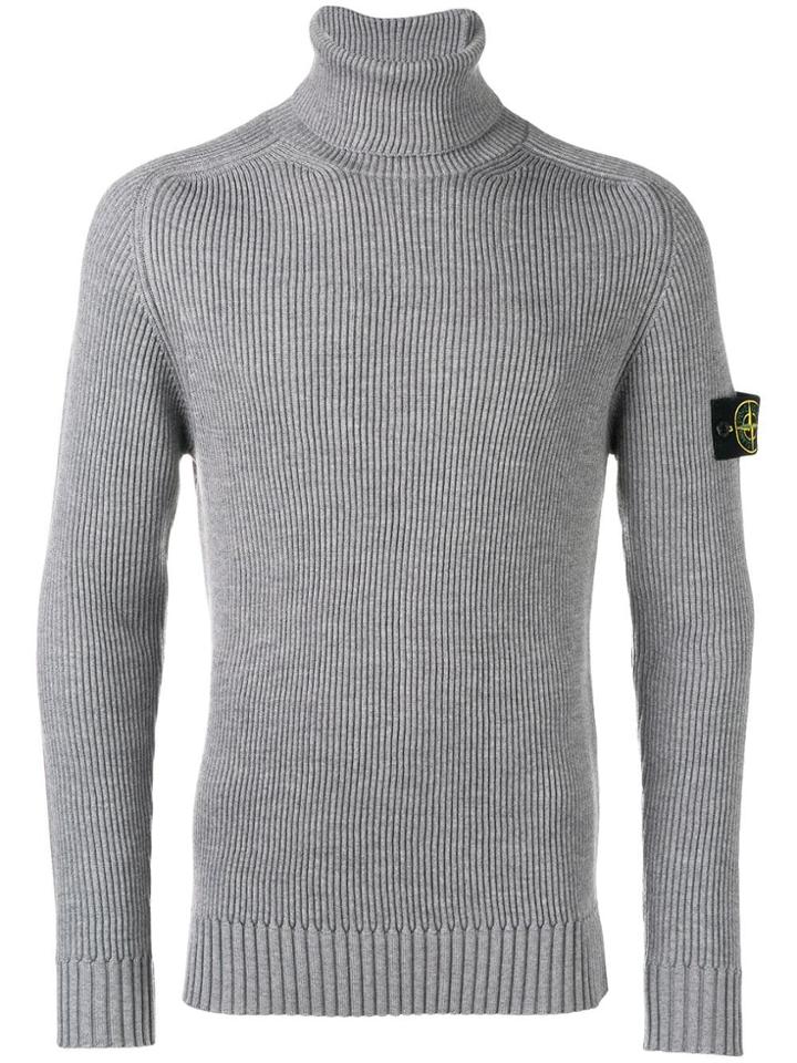 Stone Island Roll Neck Jumper - Grey