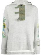 Mr & Mrs Italy Buckle Fastened Hoodie - Grey