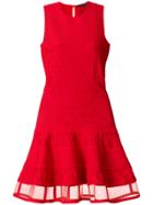 Alexander Mcqueen Sleeveless Knit Dress - Red