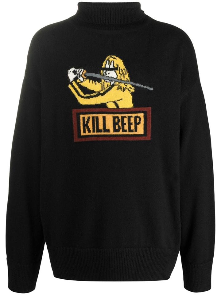 Ader Error Kill Beep Funnel Neck Sweater - Black