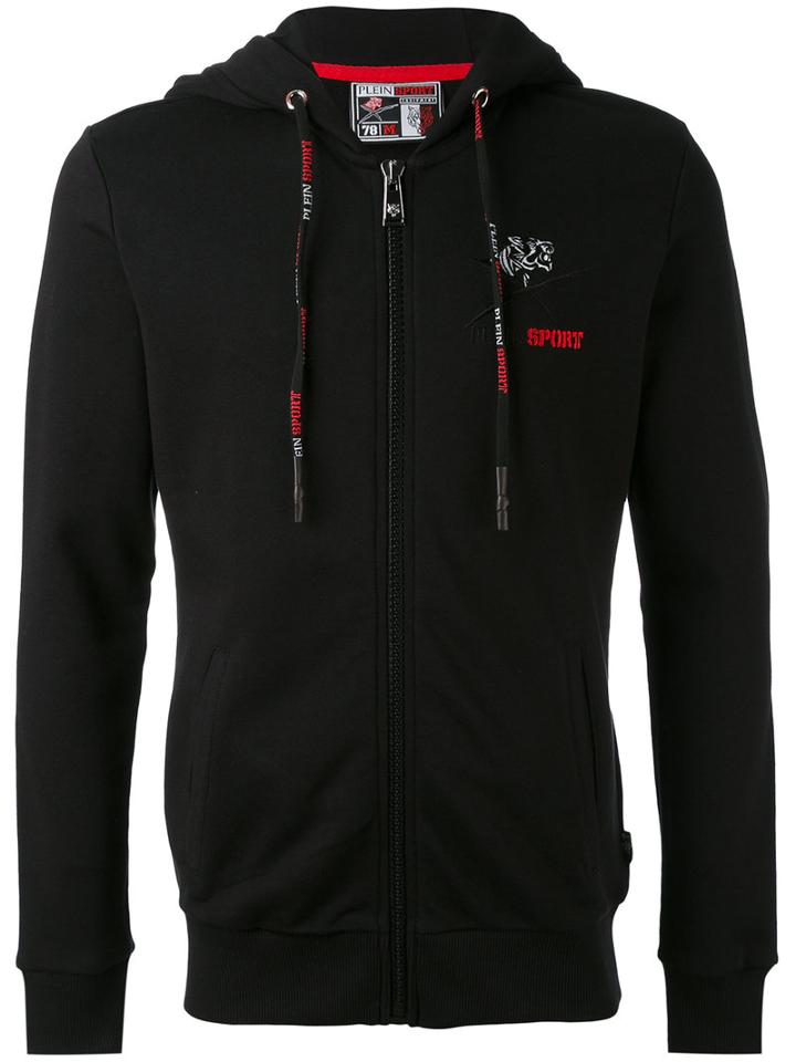 Drawstring Hood Jacket - Men - Cotton - Xxl, Black, Plein Sport
