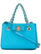 Salvatore Ferragamo Melike Crossbody Bag, Women's, Blue, Calf Leather
