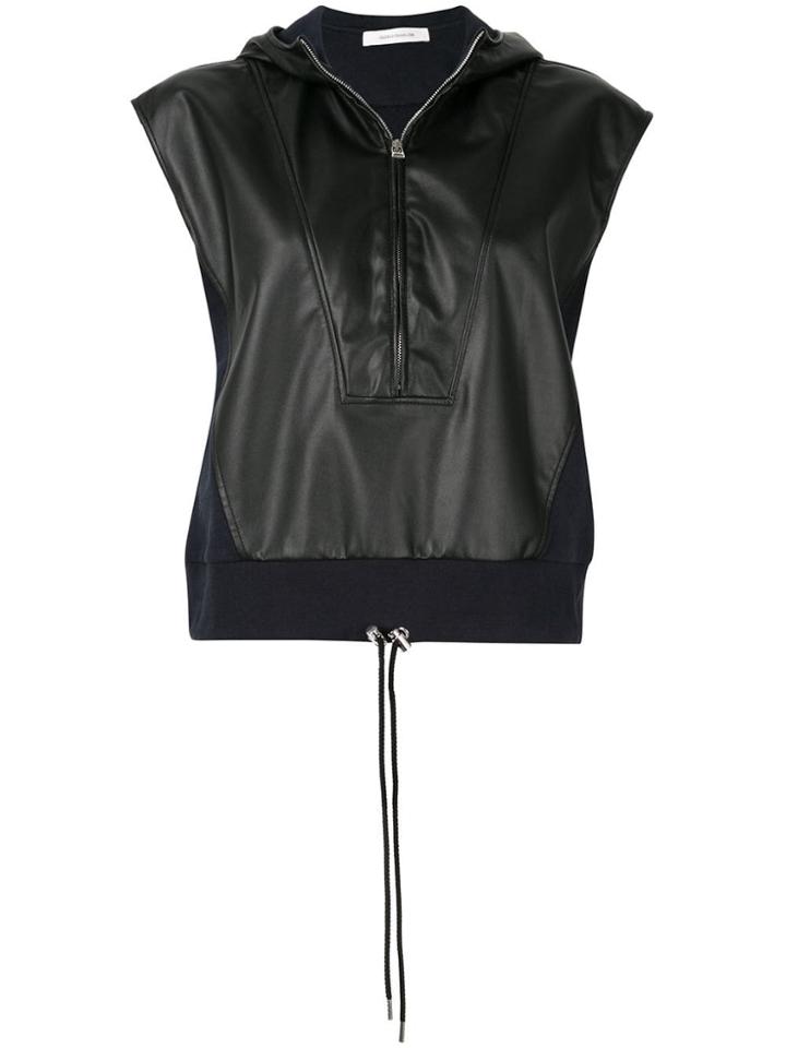 Cédric Charlier Half-zip Hooded Sweatshirt - Black
