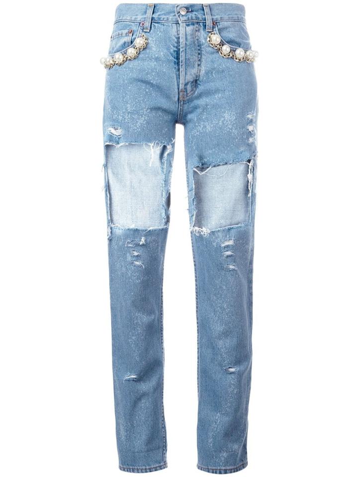 Forte Dei Marmi Couture Cut-out Jeans - Blue