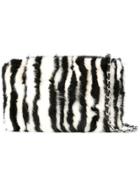 Loveless Zebra Fur Shoulder Bag - Black