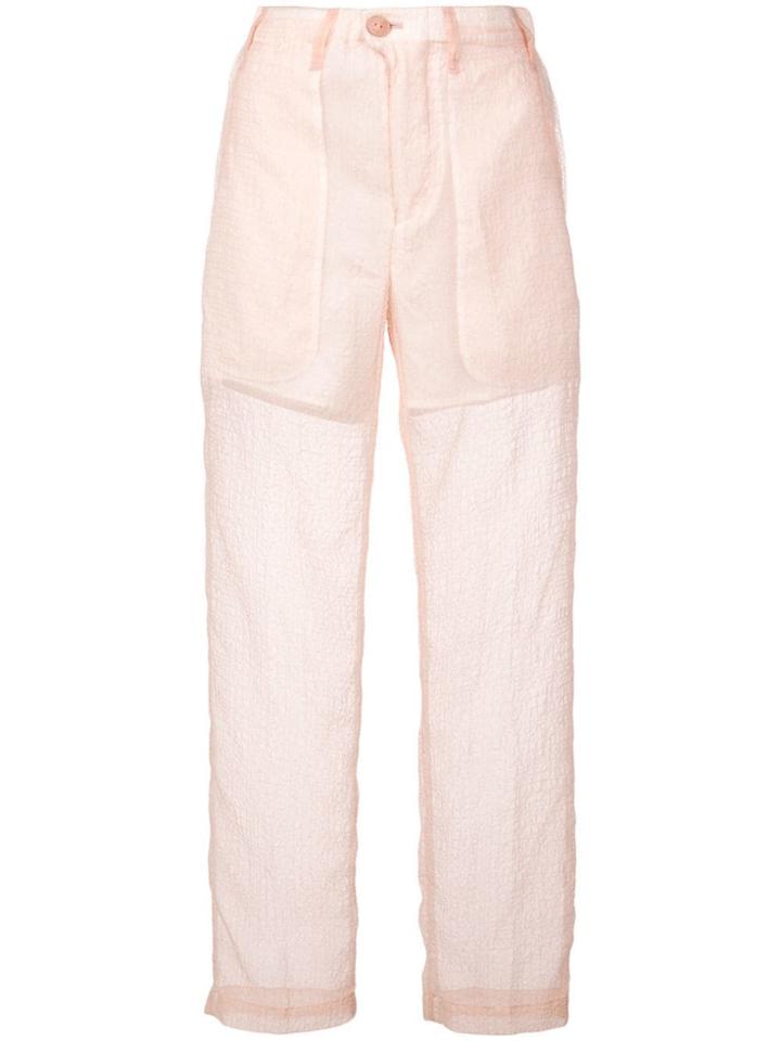 Julien David Slim Sheer Trousers - Pink
