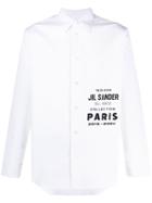 Jil Sander Logo Print Buttoned Shirt - White
