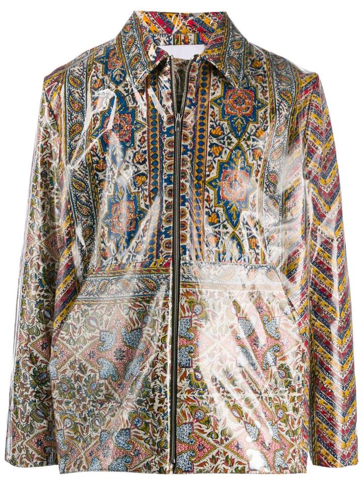 Paria Farzaneh Paisley Print Textured Shirt Jacket - Neutrals