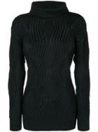 Issey Miyake Pre-owned 80's Textured Slim Jumper - Black