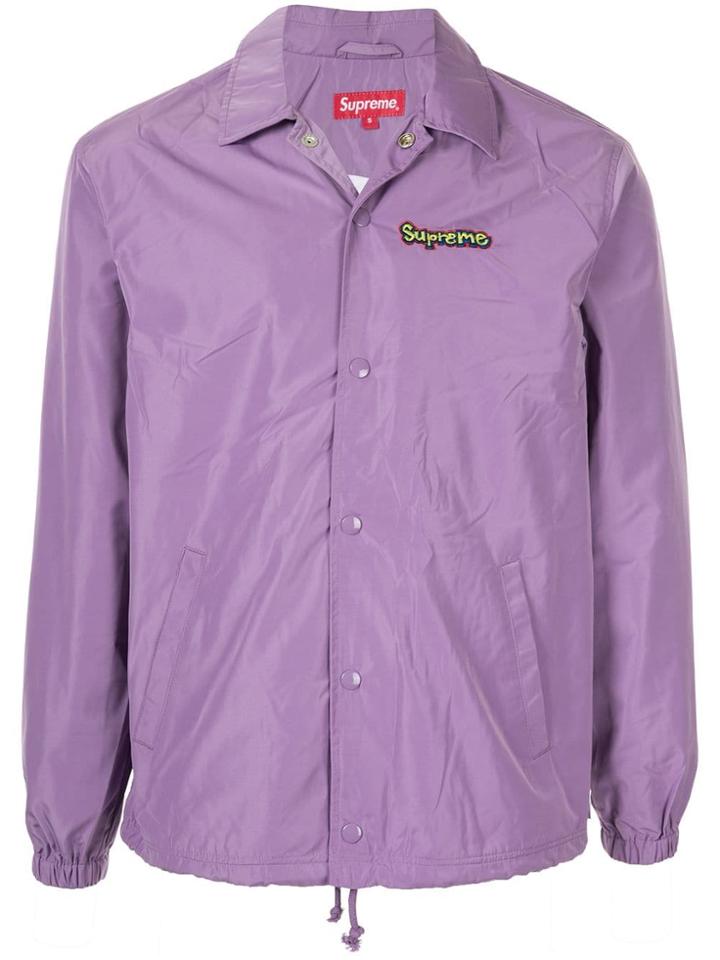 Supreme Gonz Logo Coaches Jacket Ss18 - Purple