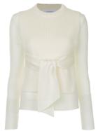 Le Ciel Bleu Front Bow Knit Top - White