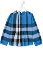 Burberry Kids House Check Shirt, Girl's, Size: 7 Yrs, Blue