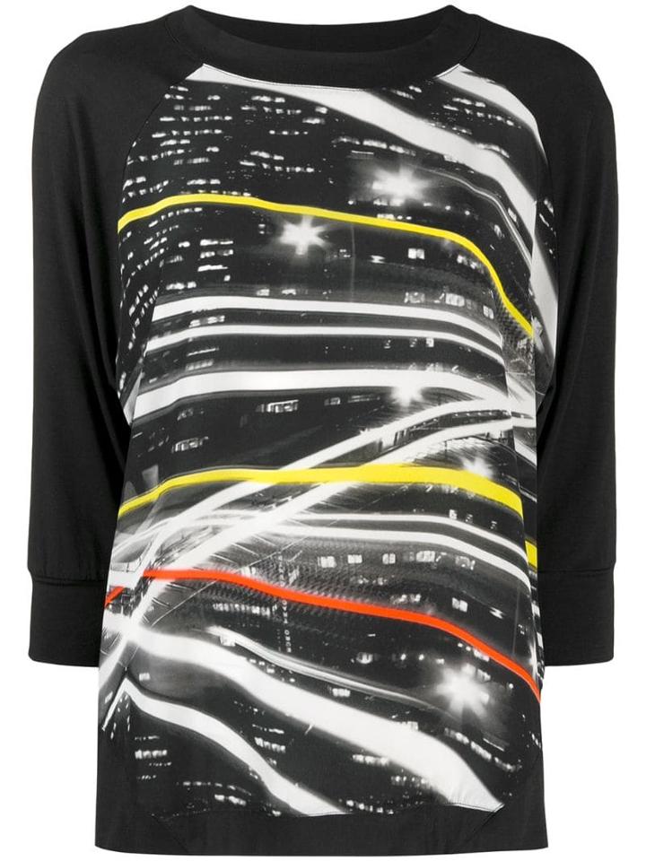 Ultràchic Graphic Knitted Top - Black