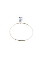 Natalie Marie Tiny Marquise Pale Blue Sapphire Ring - Silver